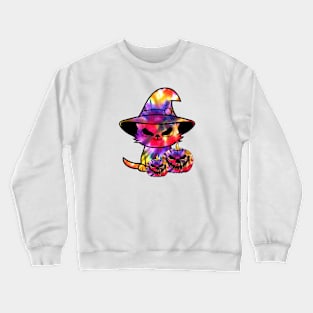 Halloween Pumpkin Cat Crewneck Sweatshirt